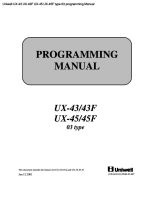UX-43 UX-43F UX-45 UX-45F type 03 programming